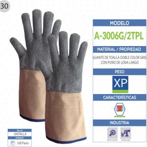 guantes de toalla doble seguridad industrial